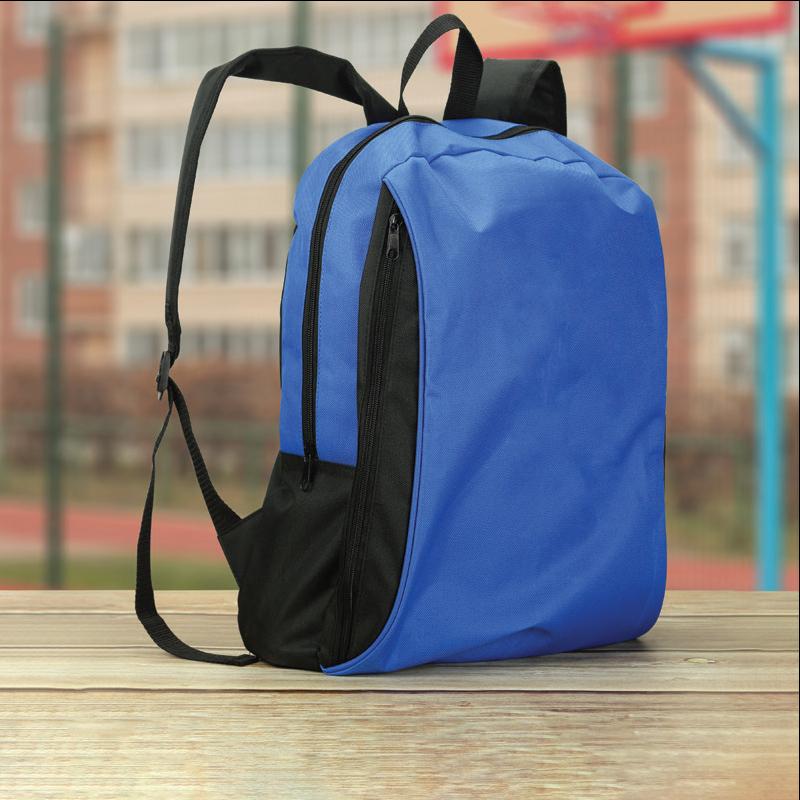 SB-12  Two Tone Backpack With Zipper Closure, Padded Strap, Padded Strap